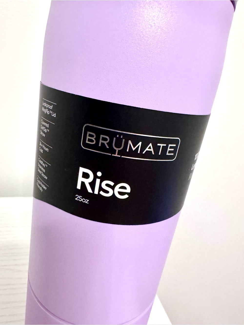BrüMate Rise 25oz Lavender Water Bottle with Stainless Steel Straw - Picture 2 of 9